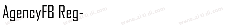 AgencyFB Reg字体转换